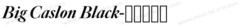 Big Caslon Black字体转换